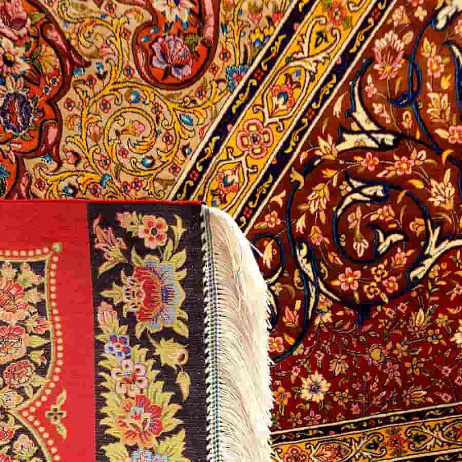 تصویر 3 از فرش ابریشم ماشینی خطیبی بافت ظریف و چشم‌ نواز